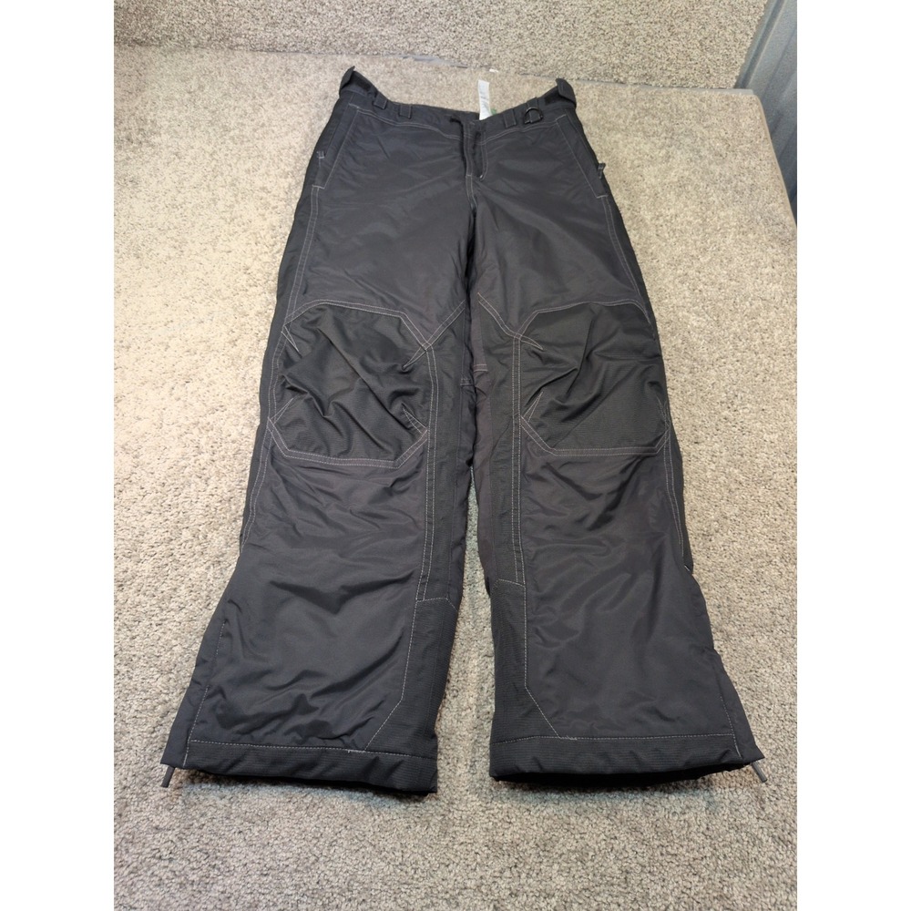 LL Bean Tek Snow Pants Mens 12 Black Insulated Winter‎ Ski Trousers 277750